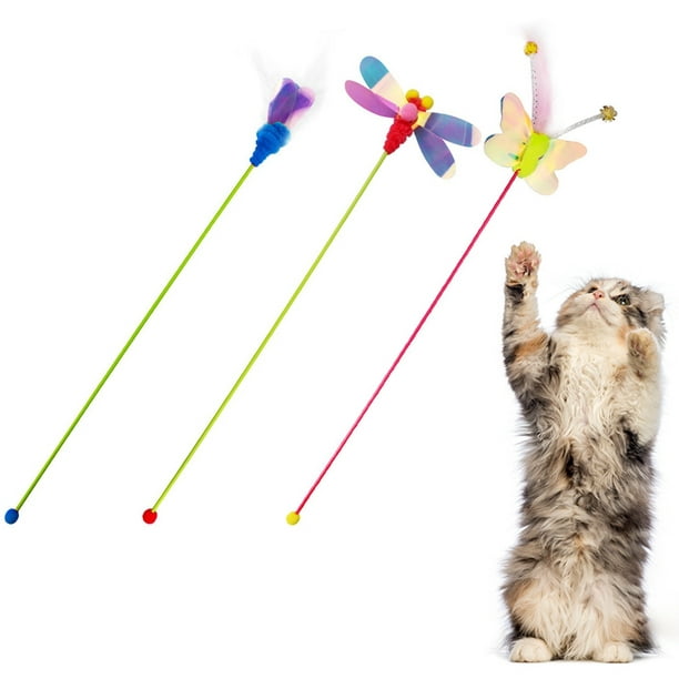 Plastic Cat Wand Funny Dragonfly Carrot