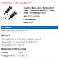 thumbnail image 2 of Strut Coil Spring Sway Bar Link Kit 4 Piece - Compatible with 2005 - 2006, 2008 - 2011 Mazda Tribute 2009 2010, 2 of 2