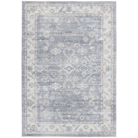 Better Homes & Gardens 5x7 Blue Persian Machine Washable Faux Fur Indoor Area Rug