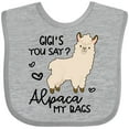 thumbnail image 3 of Inktastic Gigi's You Say Alpaca My Bags Boys or Girls Baby Bib, 3 of 4