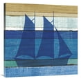 thumbnail image 1 of Global Gallery's 'Beachscape V Boat' By Michael Mullan Stretched Canvas Wall Art, 1 of 1
