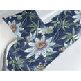thumbnail image 3 of Tropical Bed Runner Set, Hand-Drawn Repetitive Pattern of Passionflowers Vintage Ornament, Decorative Bedding Scarf & a Pillow Sham for Hotels Homes, Twin, Dark Slate Blue and Green, by Ambesonne, 3 of 3