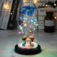 thumbnail image 1 of Led encantado Galaxy Rose eterna flor de lámina de oro de 24k con luces de cadena de hadas en cúpula para regalo de Navidad y San Valentín, 1 of 5