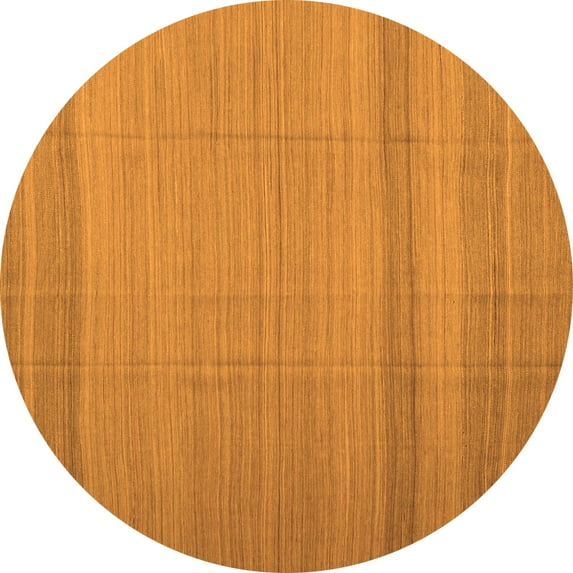 Ahgly Company Indoor Round Abstract Orange Contemporary Area Rugs, 6' Round