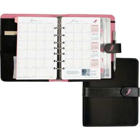 Day-Timer, DTM48391, Desk Size Pink Ribbon Binder Starter Set, 1 Each,