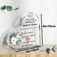 thumbnail image 4 of Heart Shaped Acrylic Decorative Ornament 3.9X3.9 Inch Gift from Niece Mothers Day Birthday Present for Aunt Best Gift for Aunt Suitable for Office Desk Shelf German Decorative Sign, 4 of 5