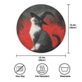 thumbnail image 5 of WOBOGO Black Hat Cow Cat Round Placemats Set of 4 Heat Resistant Washable Kitchen Table Decorations 15.4in, 5 of 7