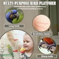 thumbnail image 5 of 4PCS Bird Beak Grinding Stone,Cage Accessories for Parakeets,Bird Parrot Cage Perch, Stand Platform Foot Claws Trimmer Chewing Toys for Budgies, Parakeets, Cockatiels, Conures, 5 of 9