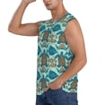 thumbnail image 3 of Goofa Turtles And Seahorses Printed Men's Sleeveless T-Shirt - Athletic Gym Workout Tank Top for Men - Moisture-Wicking, UPF 30+ Quick-Dry Muscle Tee-3X-Large, 3 of 8