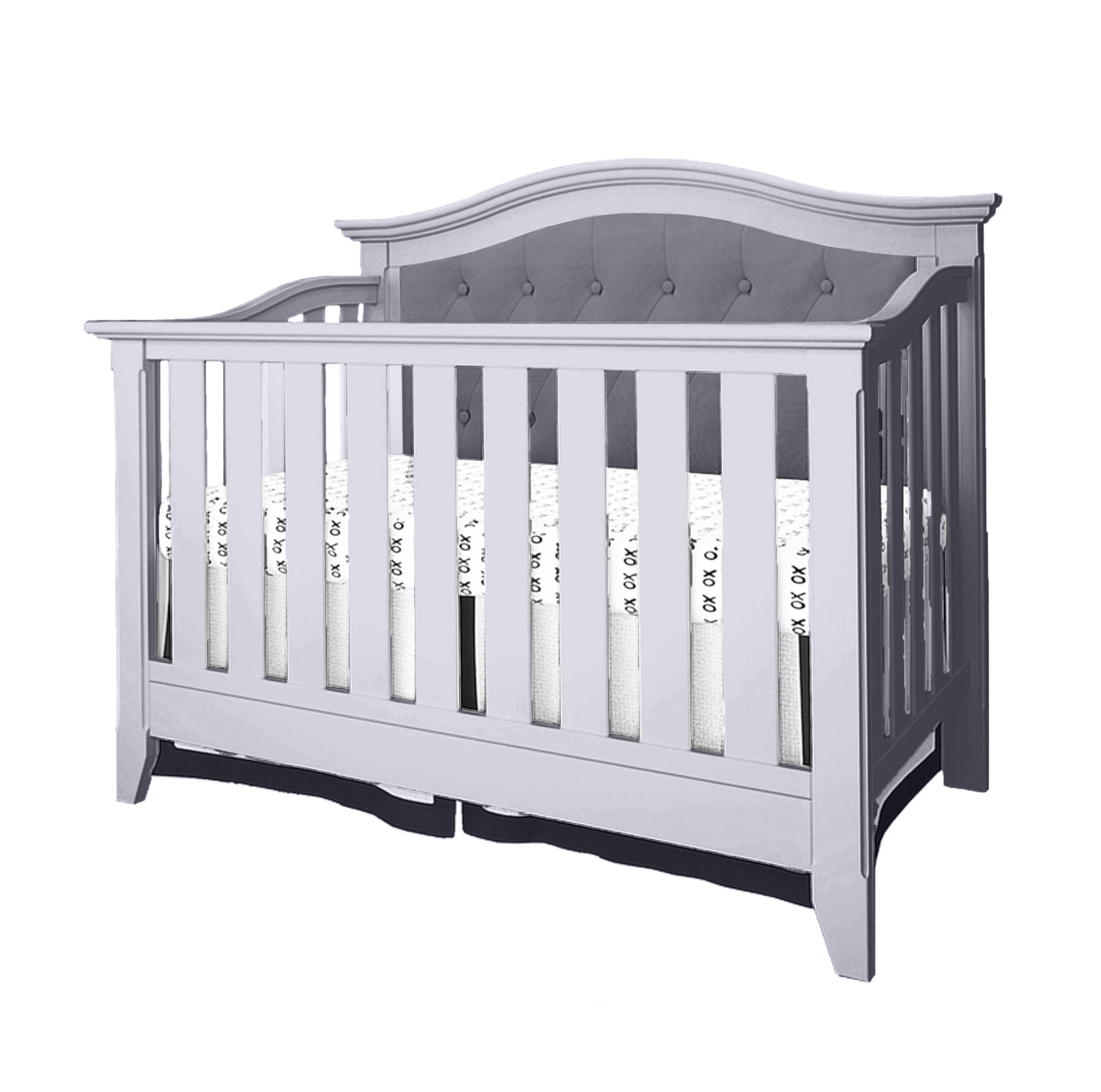 Magnolia Upholstered 4in1 Convertible Crib Gray/Gray