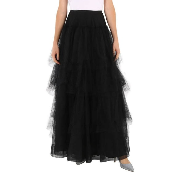 Burberry Ladies Black Tulle Tiered Skirt, Brand Size 6 (US Size 4)