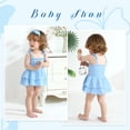 thumbnail image 2 of Younger Tree Baby Romper Dress Infant Summer Sleeveless Bodysuit Jumpsuit Outfits with Headband for 12-18 Months, 2 of 9