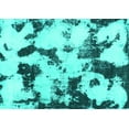 thumbnail image 1 of Ahgly Company Indoor Rectangle Abstract Turquoise Blue Modern Area Rugs, 2' x 3', 1 of 4