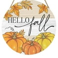 thumbnail image 2 of Thankful Grateful Blessed Round Wooden Hanging Sign for Thanksgiving Fall Harvest Autumn Home Wall Decor Indoor Outdoor Use, 2 of 5