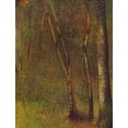 thumbnail image 2 of Seurat, Georges 12x14 Black Ornate Wood Framed with Double Matting Museum Art Print Titled - In The Woods At Pontaubert, 2 of 4