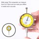 thumbnail image 5 of Calibración de equipos portátiles, comparador de rango amplio de 0-10mm, indicador de Dial preciso, herramienta de medición de micrómetro de Medidores de medidas dimensionales Plata B-02 Eigraketly TO010053-01, 5 of 6