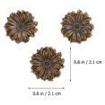 thumbnail image 4 of 10 Sets Zinc Alloy Retro Daisy Shape Snap Button Costume Bag Buckle Fittings Clasp Button Craft with Base Accessories (Bronze), 4 of 9