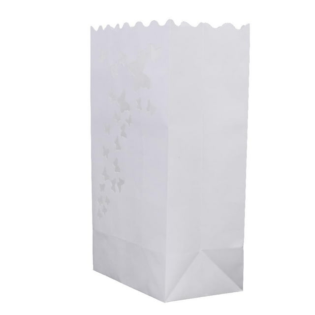 10x Papel Ve Linternas Bolsas Tenedores de luz de té Favores de banquete de boda