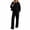 Black, variant on 2 Piece Sets for Women 2 Piece Sweatshirt Outfit Full‑Zip Drawstring Hooded Jacket Elastic Drawstring Wide Leg Sweatpants Set Casual Loose Sports Matching Loungewear Suit Black M