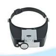 thumbnail image 2 of EIGTHTAIL 2 LED Loupe Microscope Helmet Style Headband Magnifier Hands Free Magnifying Glasses For Reading Jewelry Loupe Watch Electronic Repair with Grey Battery Box (No Battery), 2 of 8