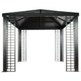 thumbnail image 3 of Sojag Savannah 10 x 10 x 9 ft Black Aluminum Frame Gazebo, Galvanized Steel Roof for Maximum Protection, Contemporary Design, 3 of 15