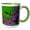Green/White, variant on 3drose, Green Firefly Flurry, 11oz Two-tone Yellow Mug