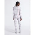 thumbnail image 4 of Joyspun Women’s Stretch Velour Long Sleeve Top, Pants, and Socks Pajama Set, 3-Piece, Sizes XS-4X, 4 of 6
