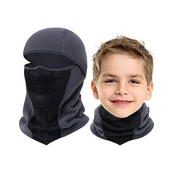 AoVoTo Breathable Kids Balaclava Ski Mask, Windprood Face Mask for Cold Weather, Winter Face Warmer for Boys Grils, Youth