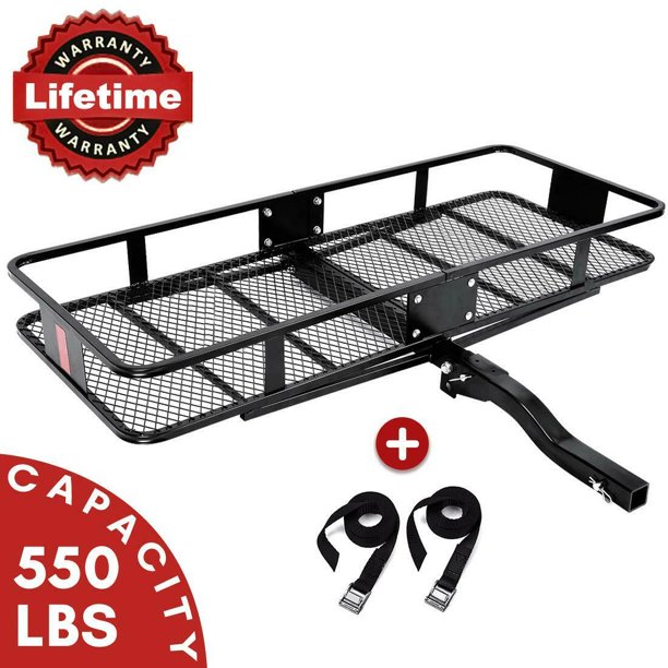 KING BIRD 60"x24"x6" Folding Hitch Cargo Carrier,550LBS Capacity,Fits