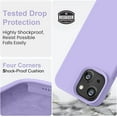 thumbnail image 4 of XUCP-Compatible with iPhone 14 Case,[Silky Touch Premium Liquid Silicone] [Soft Anti-Scratch Microfiber Lining], Ultra Slim Shockproof Protective Case for iPhone 14 - Light Purple, 4 of 4