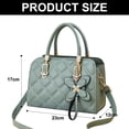 thumbnail image 2 of New fashion rhombus portable small square bag artificial leather shoulder bag crossbody bag - green, 2 of 5
