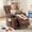 Light Brown, variant on BOSMILLER Kids Recliner Chair, Push Back Toddler Recliner with Cup Holders & Side Pockets, Adjustable Footrest & Headrest Kids Sofa for Boys Girls 3+ Age Group