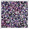 thumbnail image 2 of Challis Rayon Printed Kimana, Floral Dress, Sewing Fabric (BLACK/FUCHSIA/GREEN, ByYard), 2 of 2