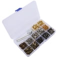thumbnail image 1 of Brass Rivets,363Pcs Leather Rivets Set Double Cap Rivets Leather Rivets Expertly Crafted, 1 of 8