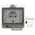 thumbnail image 2 of Wall Socket, Strong IP66 Waterproof  EU Standard Socket Impact Resistance  For Parking Lots, 2 of 8