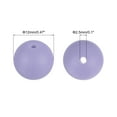 thumbnail image 2 of Uxcell 50 Pack 12mm Silicone Beads, Round Loose Rubber Bead for DIY Light Gray Purple, 2 of 7