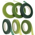 thumbnail image 6 of Raindrops Gummed Paper Floral Tapes for Gift Packaging 6 Rolls Dark Green Ink Green, 6 of 8