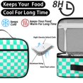 thumbnail image 4 of Blue and White Checkered Pattern Insulated Lunch Bag Teens,Bento School Lunch Bag for Teens for Work,Picnic or Travel 10.6x7.7x4.3 Inches,12 Can Capacity, 4 of 6
