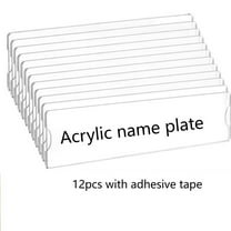 HOHAHO 12 Sets Acrylic Name Plate Wall Mount Holder, Clear Plastic Sign Frame, with Adhesive Tapes, 2 x 8 Inch,  for Office Door Wall