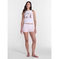 thumbnail image 2 of No Boundaries Sleepwear Ribbed Tank Top and Boxers Set from our Cloud Core Collection, 2 Piece, Women’s and Women’s Plus XXS-3X, 2 of 5