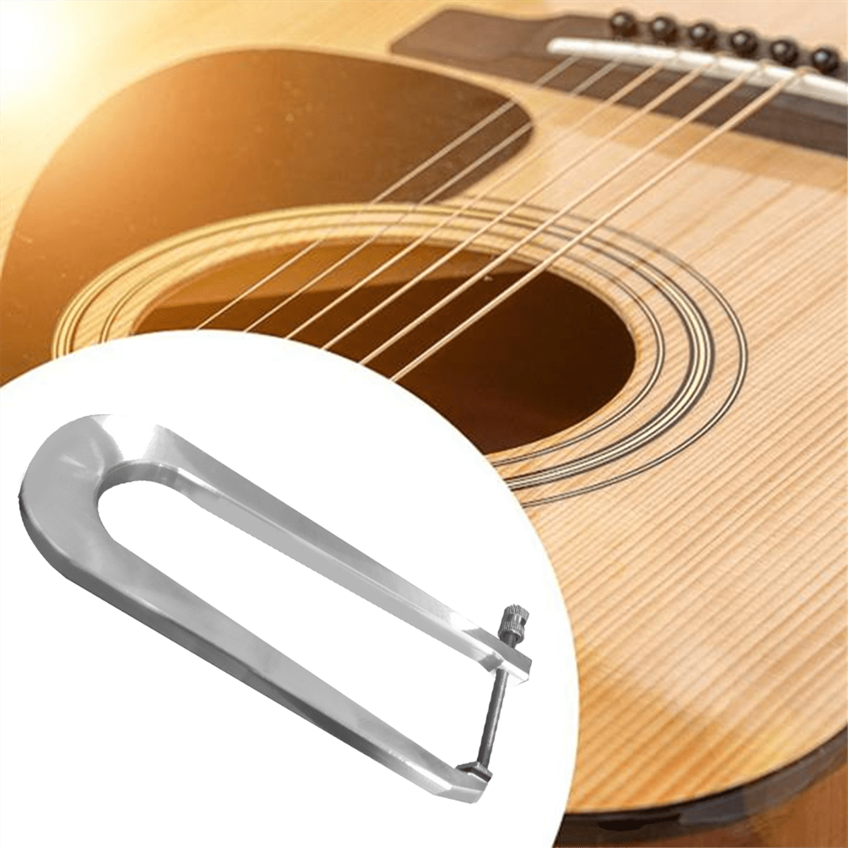 Guitar Bridge Clamp for Guitar Maker Luthier Tool Throat Depth 20cm for Wood Guitar Fittings,1 * Guitar Bridge Clamp,Silver