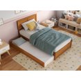 thumbnail image 4 of AFI Lylah Twin Wood Platform Bed with Panel Footboard and Twin Trundle, Light Toffee, 4 of 16