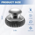 thumbnail image 3 of 10Pcs Steel Wool Scrubber, Steel Wool Pads with 2Pcs Handle, Stainless Steel Scrubber for Dishes, Kitchen, Cleaning, Stoves, Pots and Pans, Grill, Wash Sink, Cleaning Dishes, 3 of 8