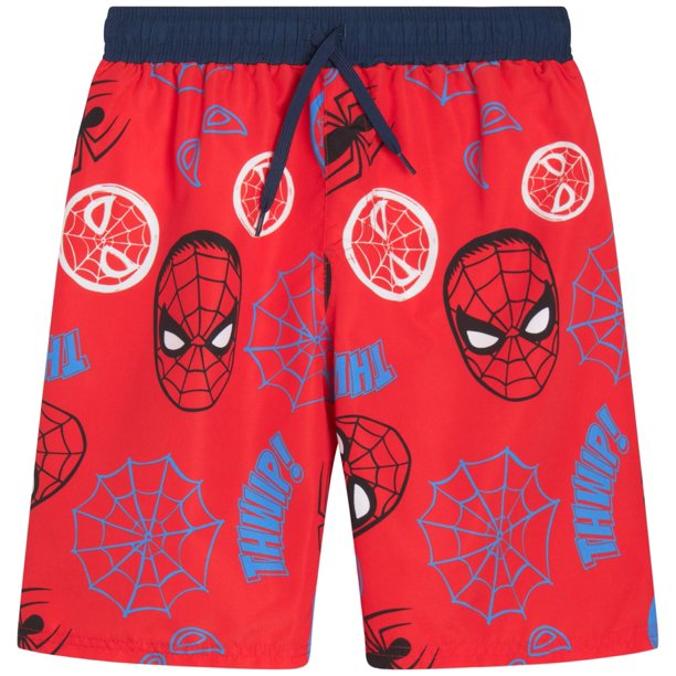 Marvel Boys’ SpiderMan Rash Guard Set Toddler Spidey Swim Shirt and