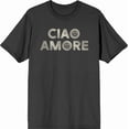 thumbnail image 3 of Ciao Amore Adult Charcoal Crew Neck Short Sleeve Tee-XS, 3 of 4