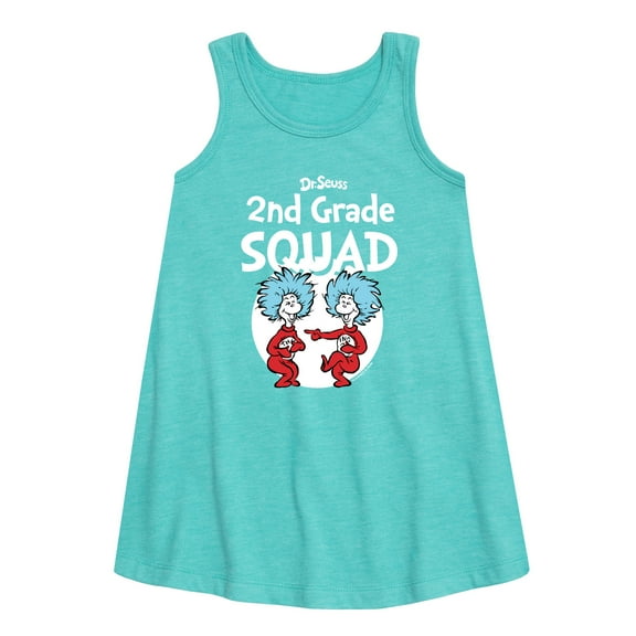Dr. Seuss - 2nd Grade Squad - Youth Girls A-line Dress