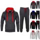 black and red tracksuit bottoms