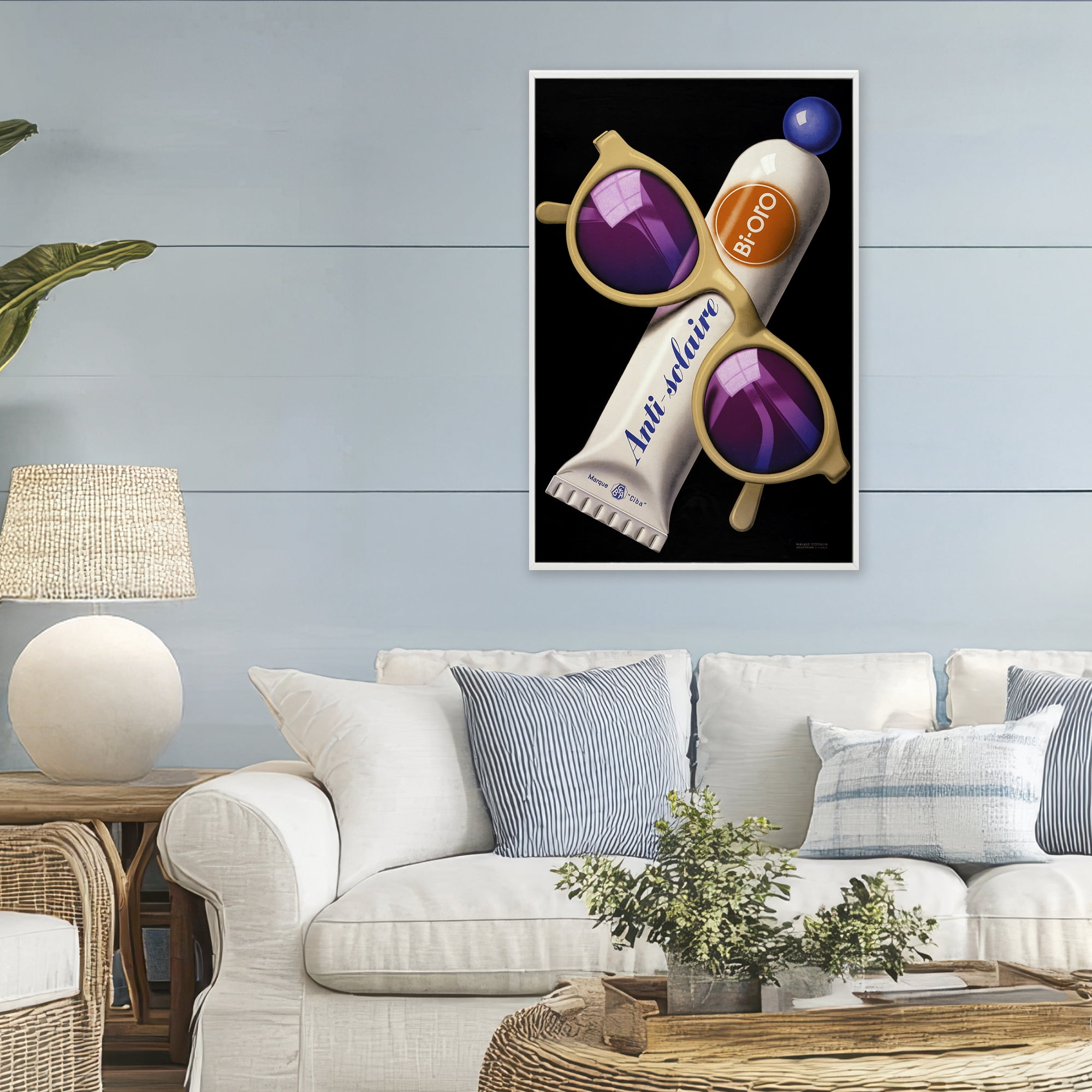 Stupell Industries Sunblock & Sunglasses White Framed Giclee Art, design by Print Collection