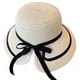 thumbnail image 1 of Sombrero de paja con lazo para mujer, de 56 a 58 cm de circunferencia, para verano, para playa, con ala grande, dividido, 1 of 5