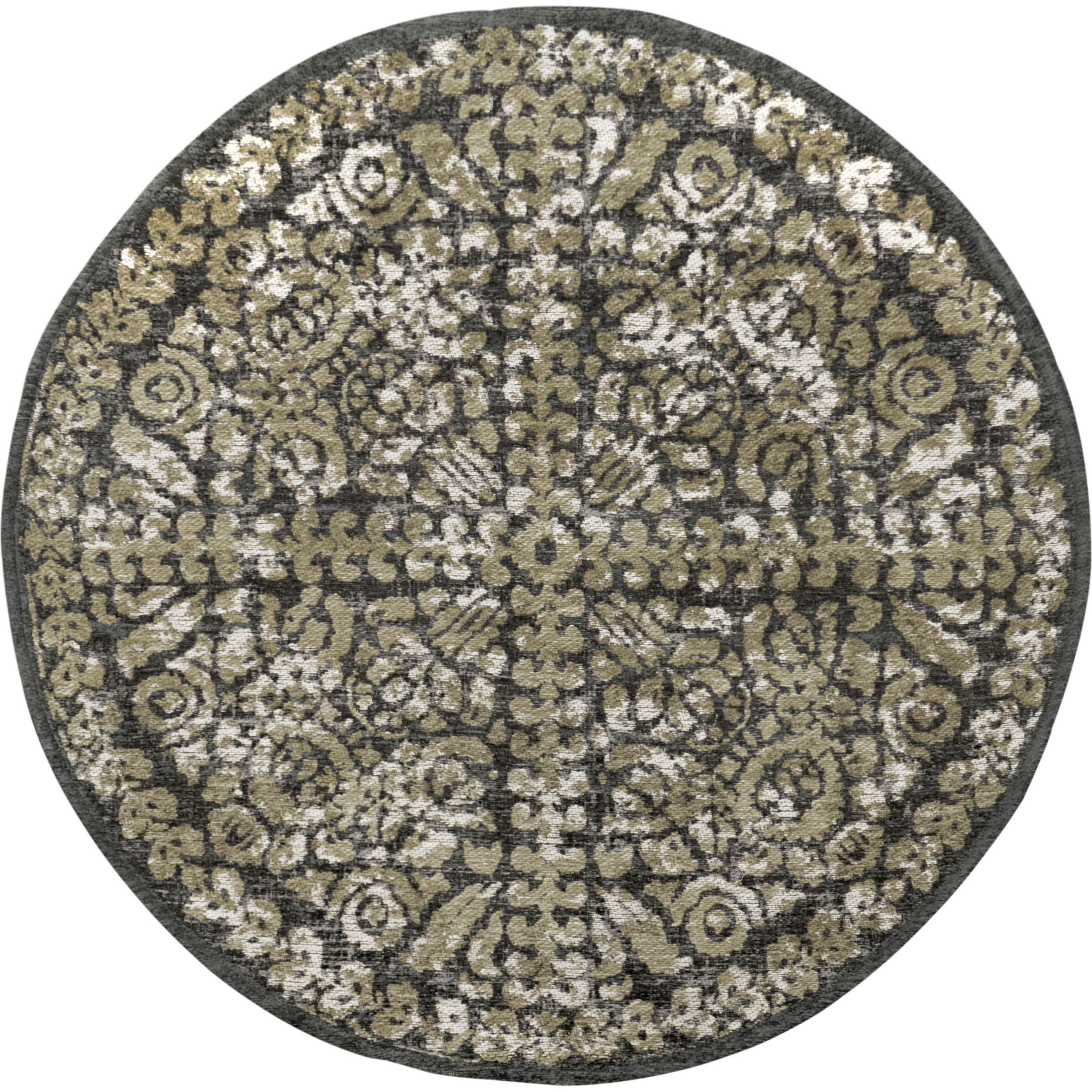 Home Dynamix Trella Collection Round Transitional Chenille Area Rug